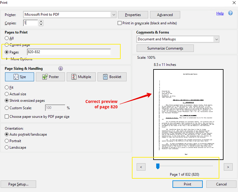Solved Cannot print range of pages Adobe Community 9777418